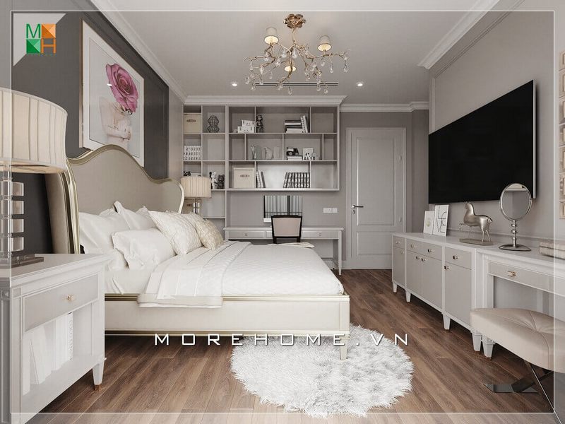 Tổng hợp 18 hình ảnh thiết kế phòng ngủ master chung cư hiện đại, tân cổ điển thời thượng nhất 2022