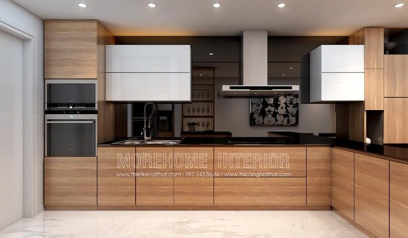 Gợi ý mẫu thiết kế nội thất tủ bếp chung cư Đà Nẵng phong cách hiện đại